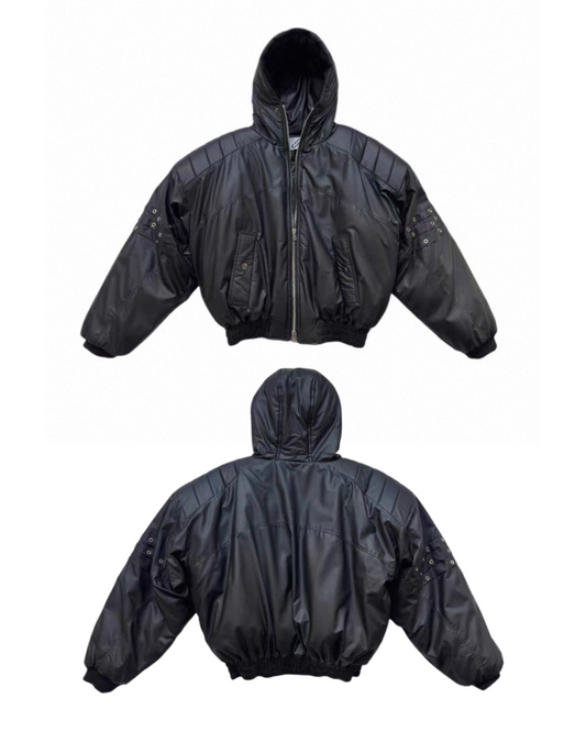 ASTT STUDIO PU Leather Bomber Jacket