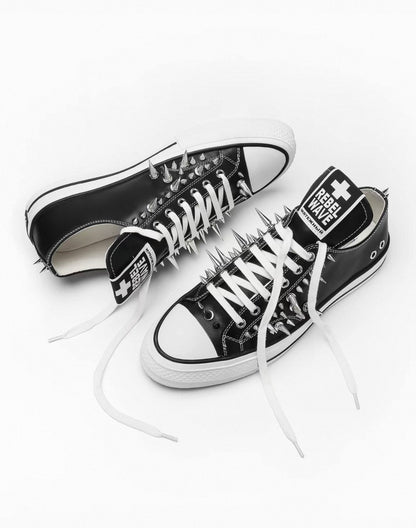 Cross Rivet Platform Sneakers