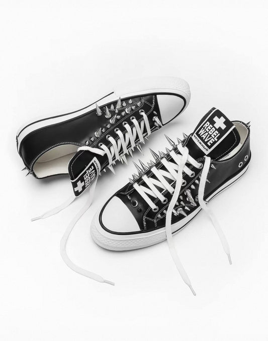 Cross Rivet Platform Sneakers