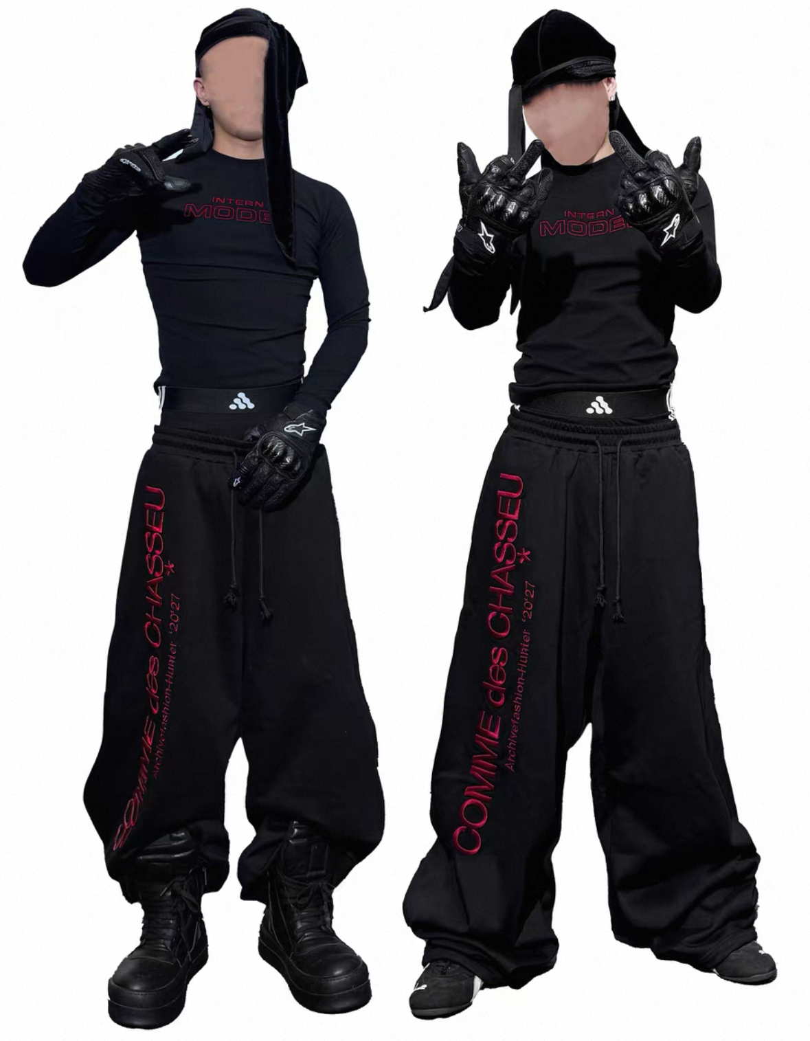 RYE CHASIN Lettering Sweat Pants