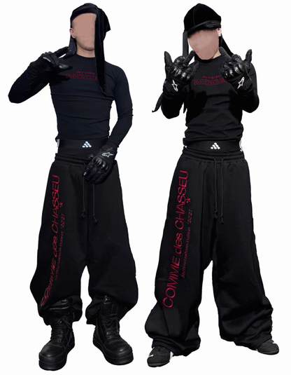 RYE CHASIN Lettering Sweat Pants