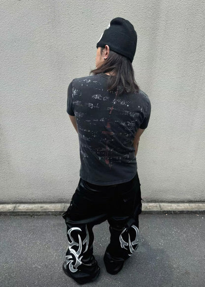 99CLUB Wax leather Pants