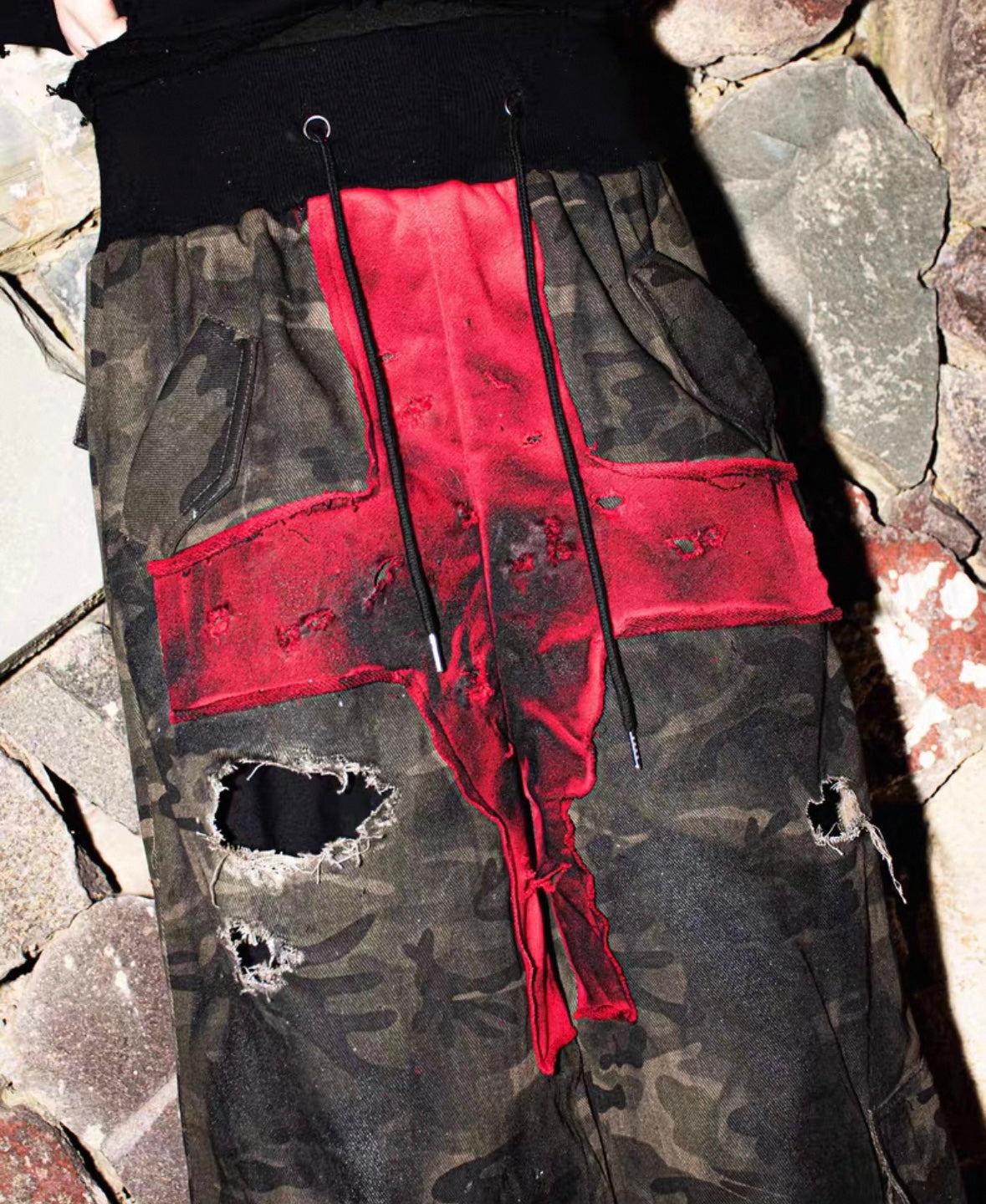 L'S WORLD&LUCKY WORLD Cross camo Pants