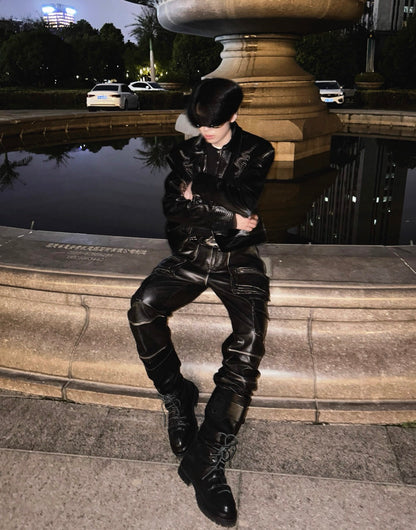 EVI GAZER Black poket pants