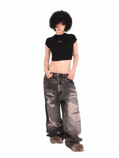 THEWET Double Waist Pants