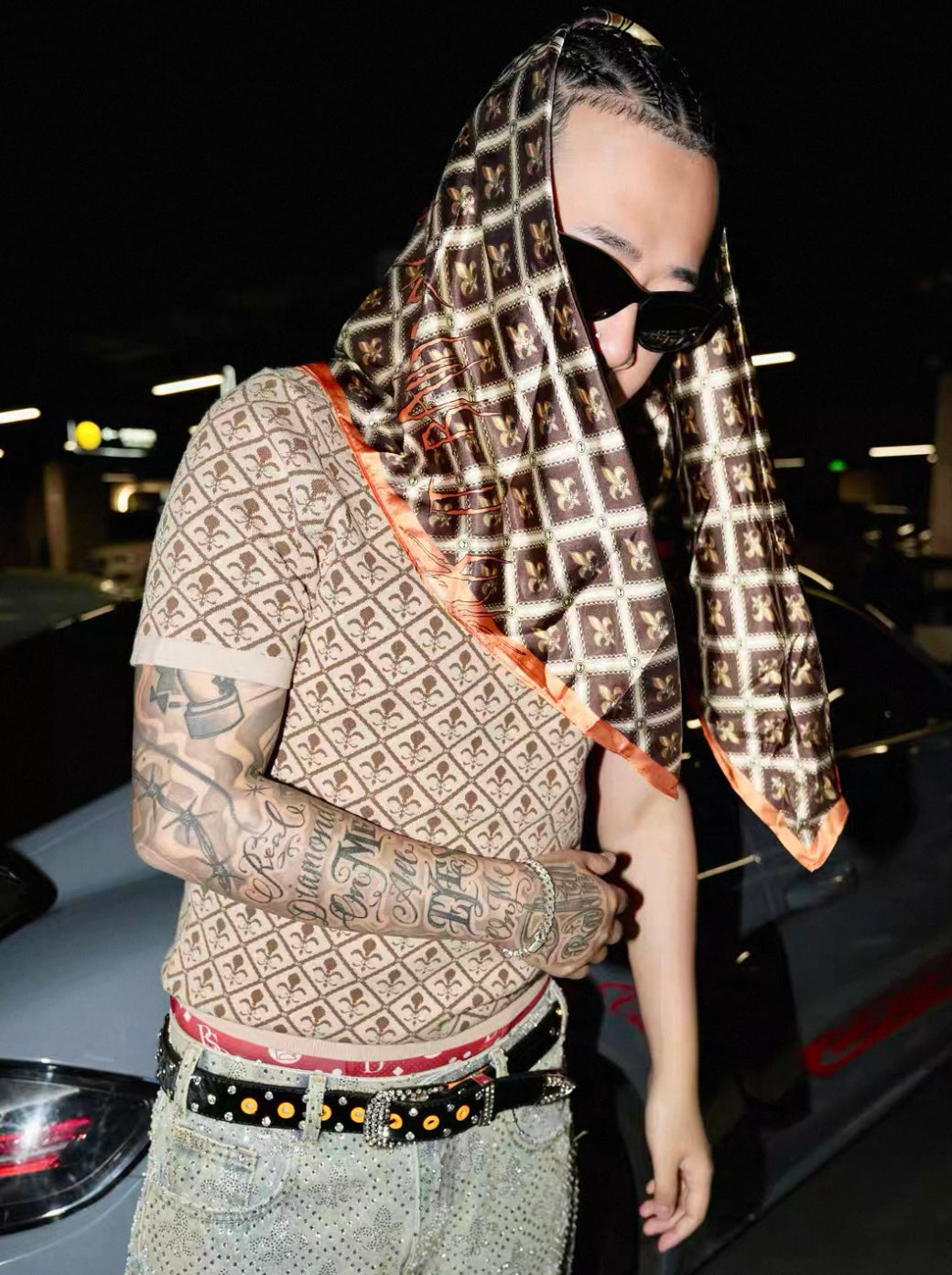 SICK IT RAIN Jacquard Paisley Slim Fit Knit