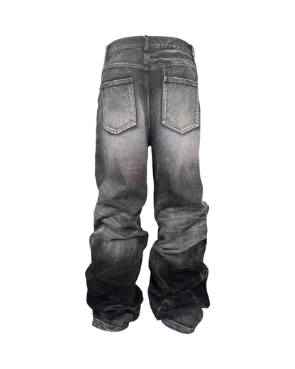NO E MOSEN Washed Black Baggy Jeans