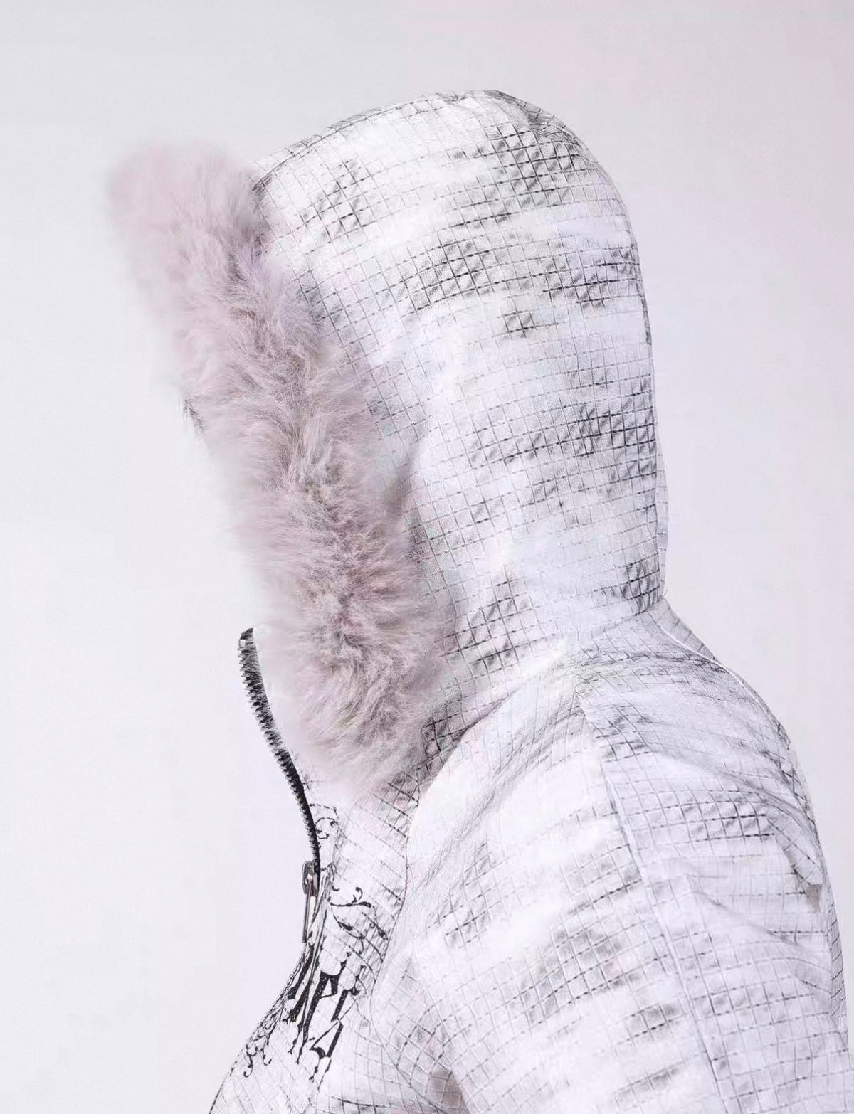 Washed Vintage Fur Collar Hooded Jacket