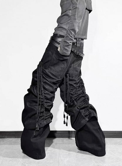 ATANOTHINGNESS Dark Baggy Denim Pants