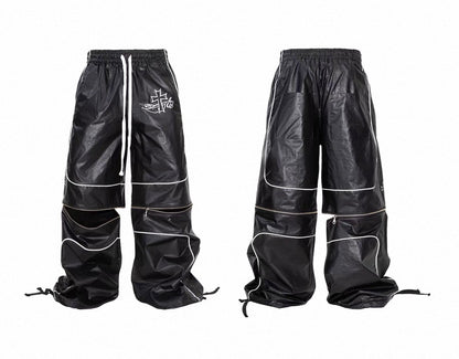 LOSECONTROLEDGE 2Way PU leather half&wide pants