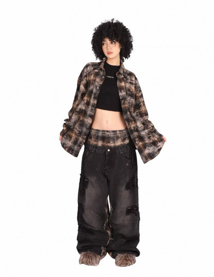 THEWET Double Waist Pants