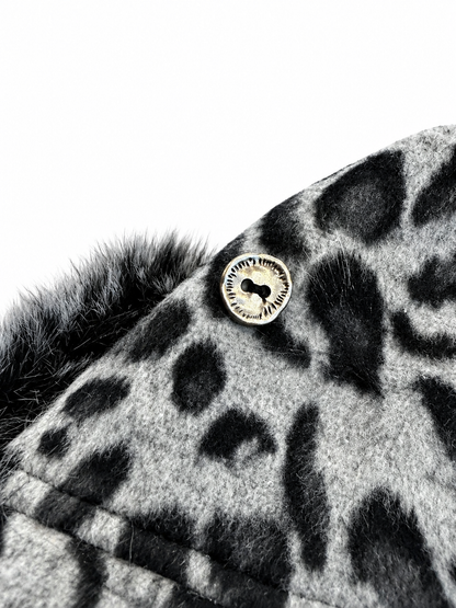 Winter Leopard-Print Trapper Hat