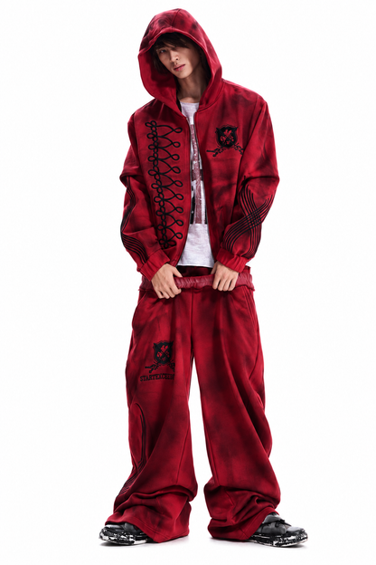 Oversized Track Jacket & Wide-Leg Pants Set