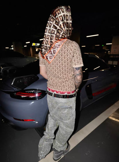 SICK IT RAIN Jacquard Paisley Slim Fit Knit