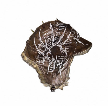 CAROL'S HERE PU Lether Flight Cap