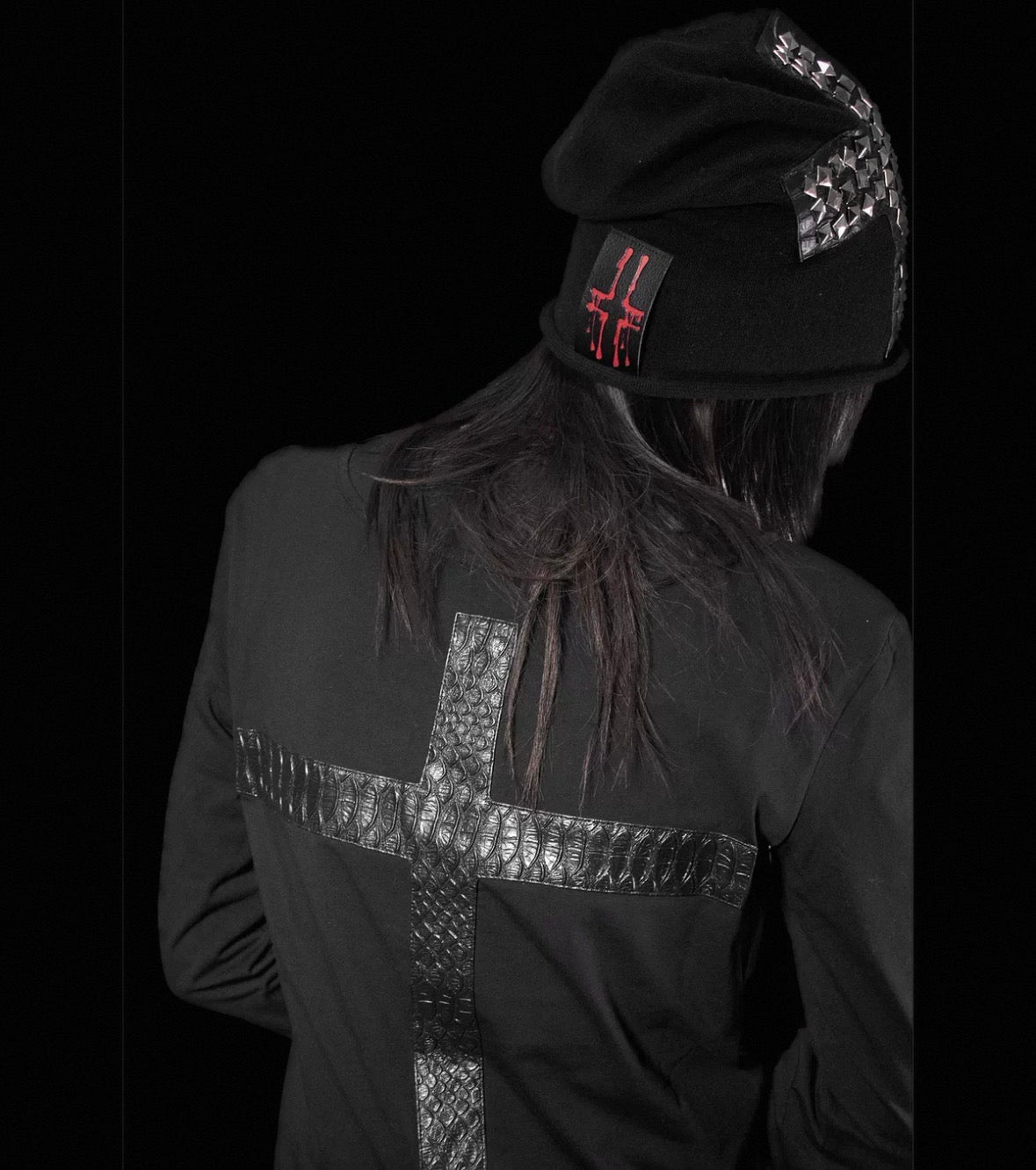 LURK WORLDWIDE Cross Studs Beanie