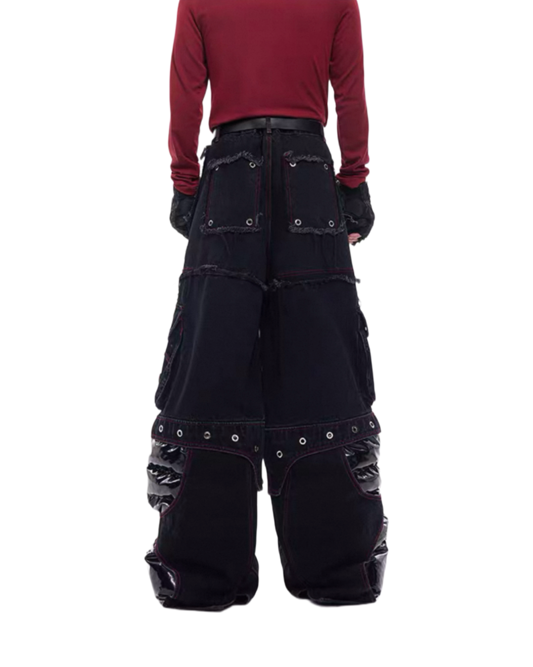 STARTEXCEEDEND Removable Legs Baggy Denim Pants