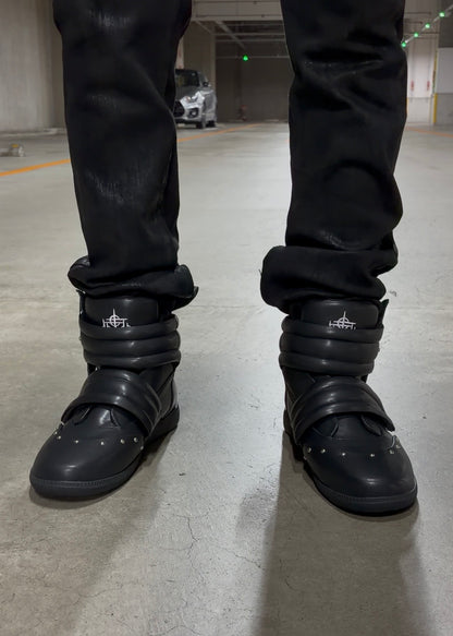 Studded Leather Platform Sneakers