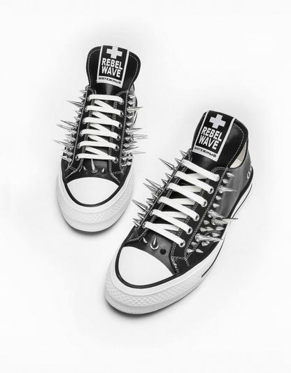Cross Rivet Platform Sneakers