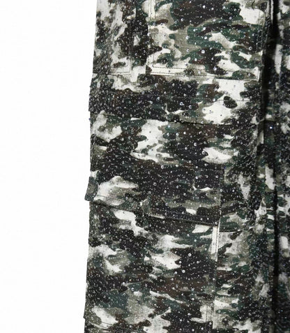 18K Rhinestone Camouflage Cargo Pants