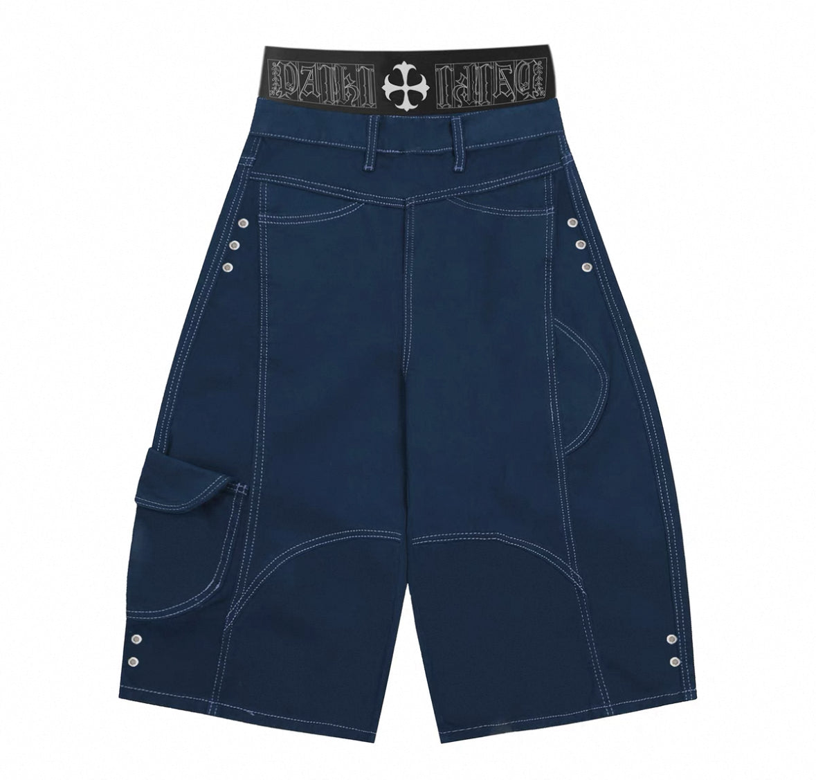 PAIKI Double Waist Half Pants