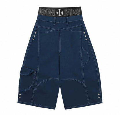 PAIKI Double Waist Half Pants