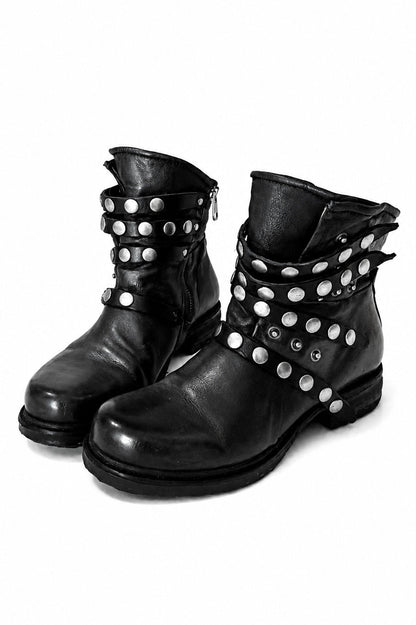 Vintage Studded Leather Engineer Boots