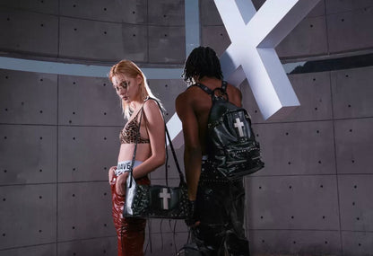 REBEL WAVE PU Lether Cross Back Pack