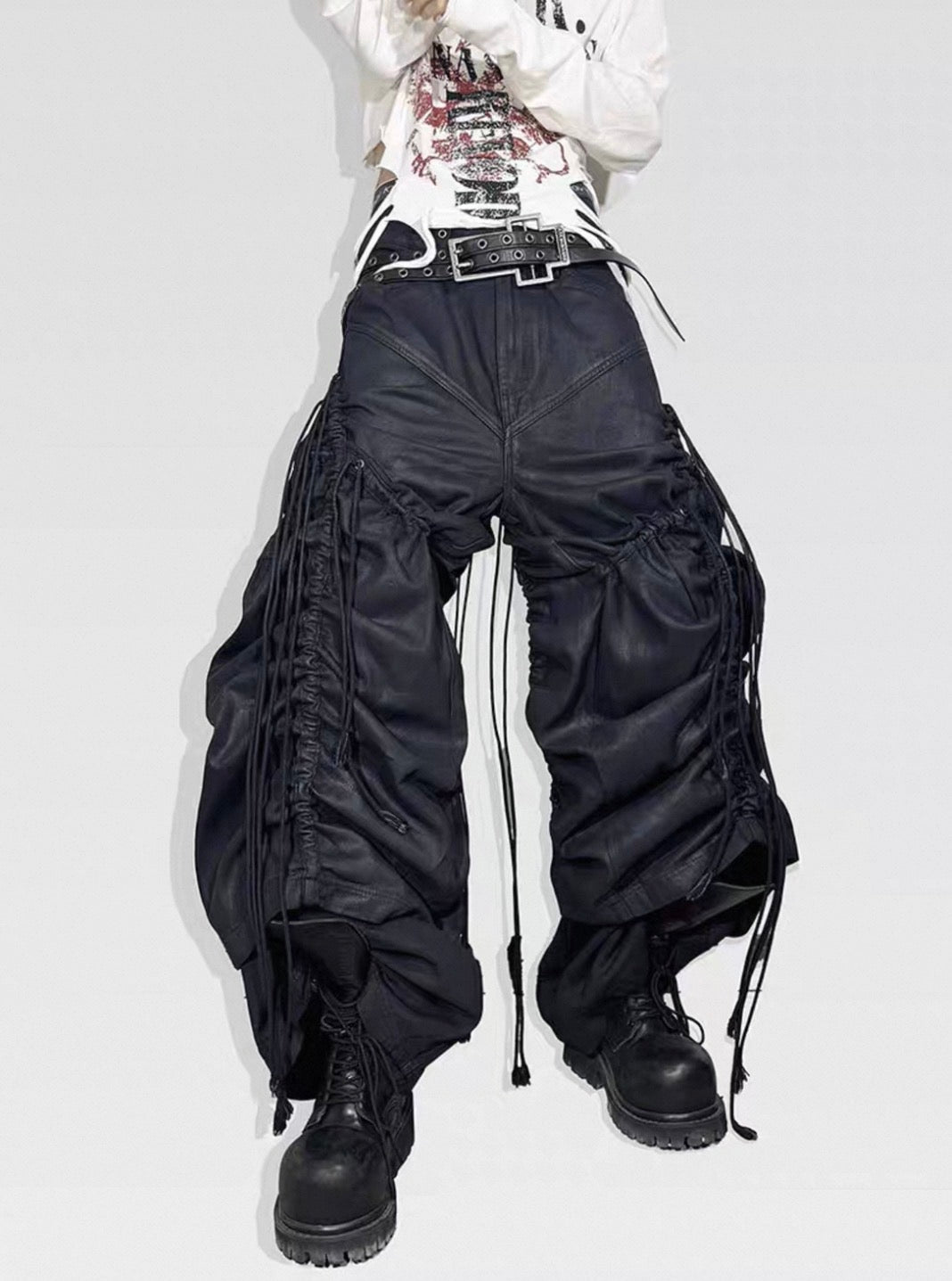 ATANOTHINGNESS Dark Baggy Denim Pants