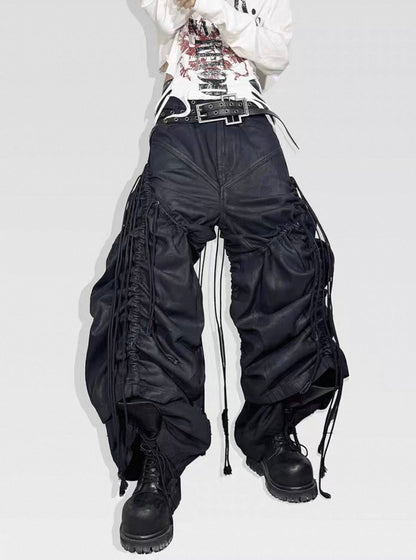 ATANOTHINGNESS Dark Baggy Denim Pants
