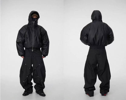 ASTT STUDIO PU Leather Bomber Jacket