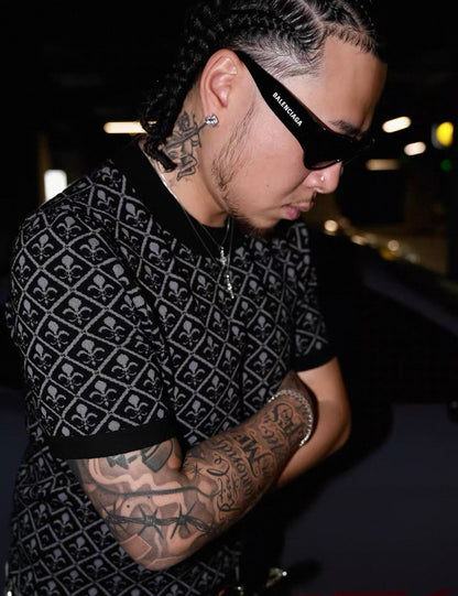SICK IT RAIN Jacquard Paisley Slim Fit Knit