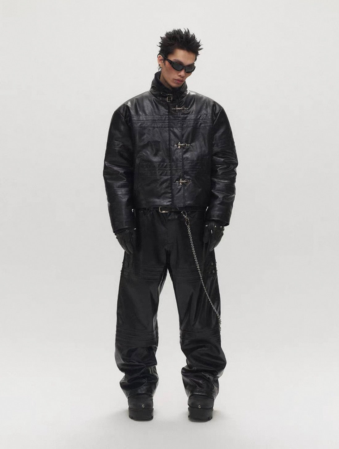 SGWCULT Studs PU leather Pants