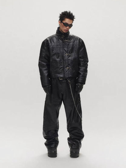 SGWCULT Studs PU leather Pants