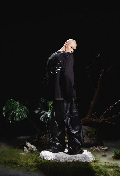 RELABEL PU leather Black Pants
