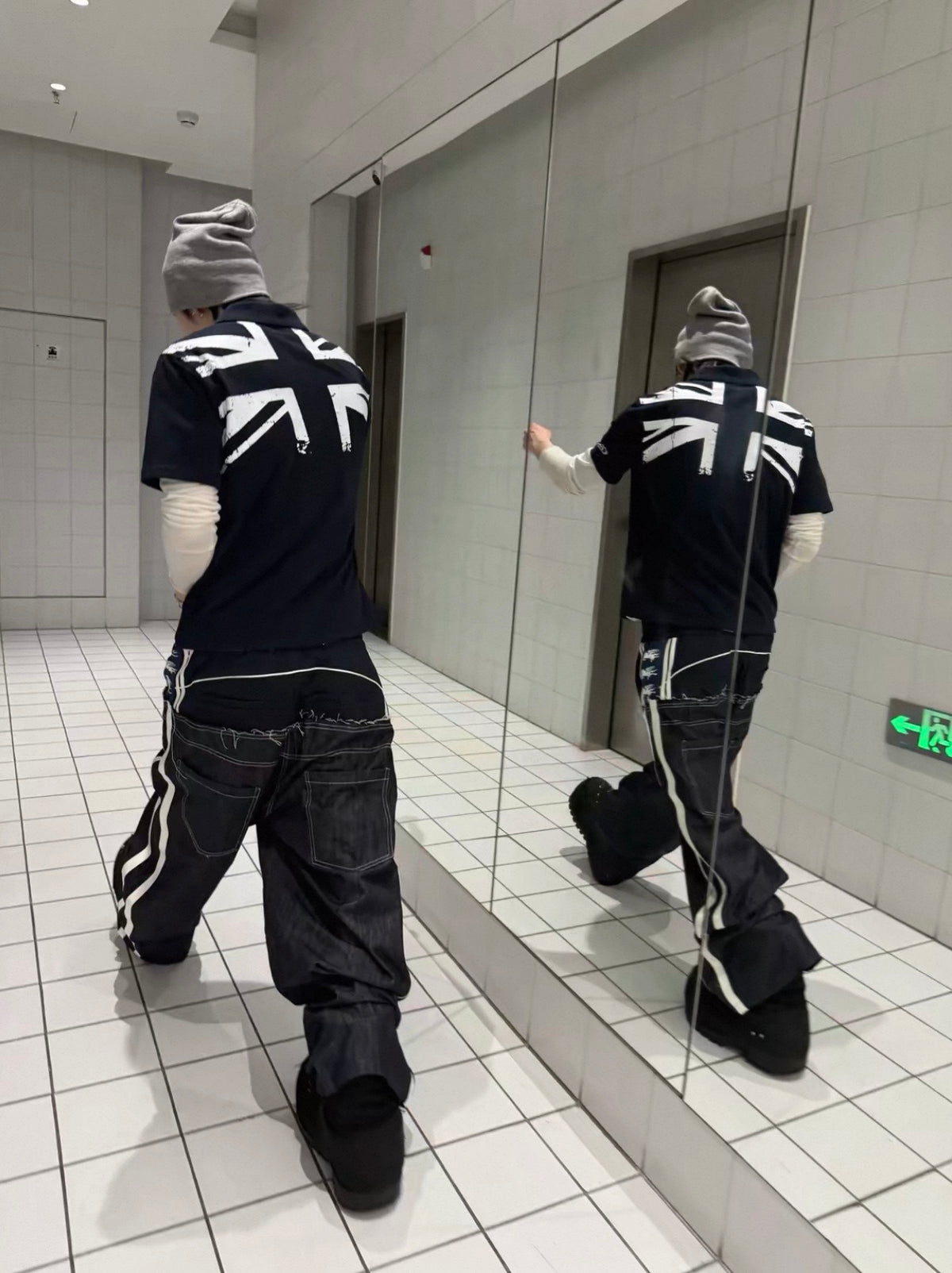 Double Waist Raw Denim Pants