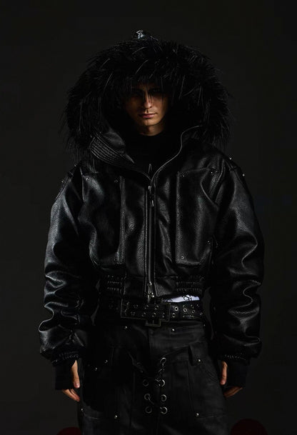 DARKRTPTS Far Hoodie Bomber Jacket