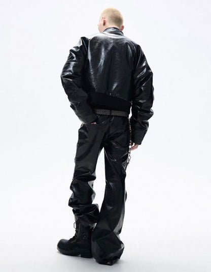 FRKM SCD PU Leather Short Jacket