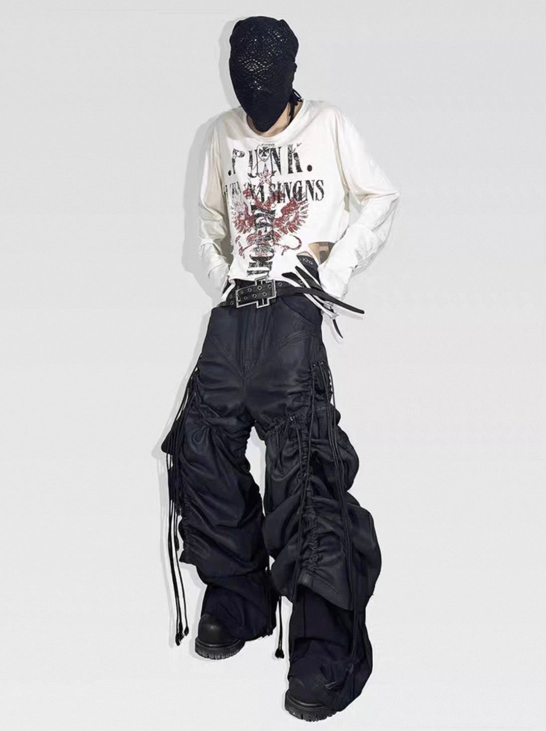 ATANOTHINGNESS Dark Baggy Denim Pants