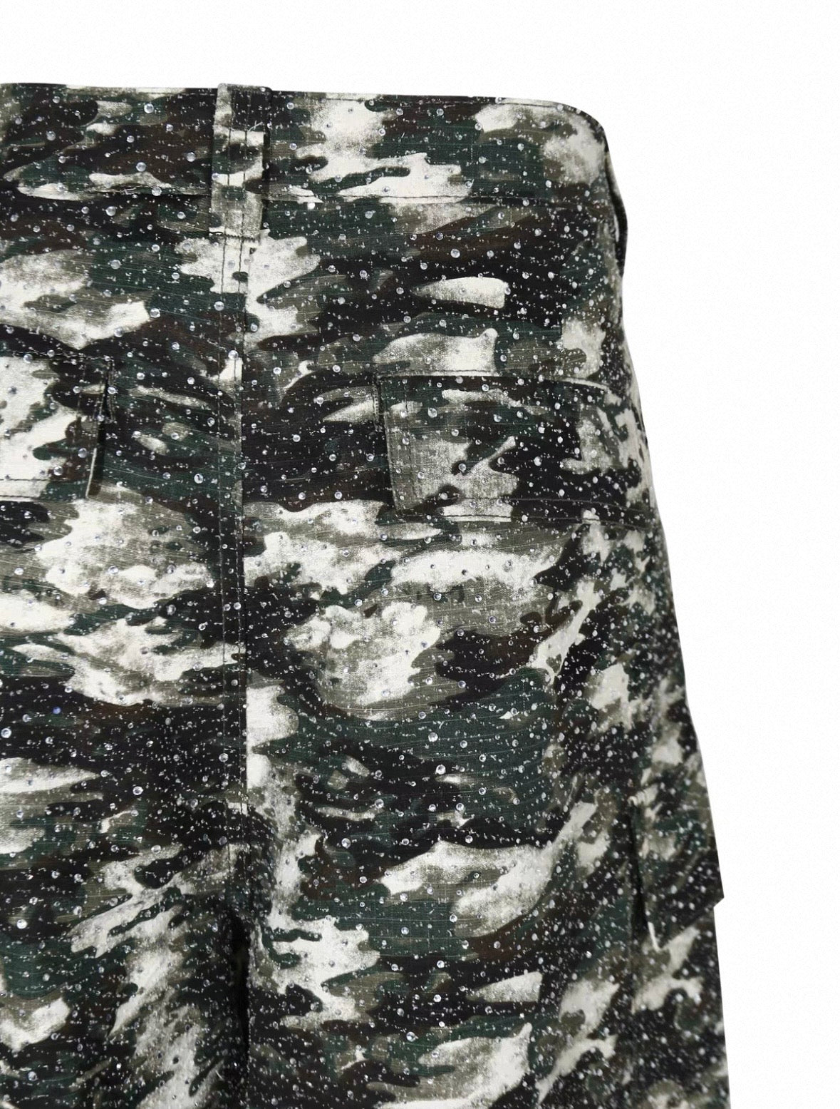 18K Rhinestone Camouflage Cargo Pants