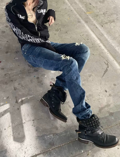 Vintage Buckle Short Boots