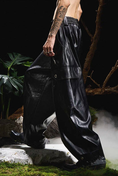 RELABEL PU leather Black Pants