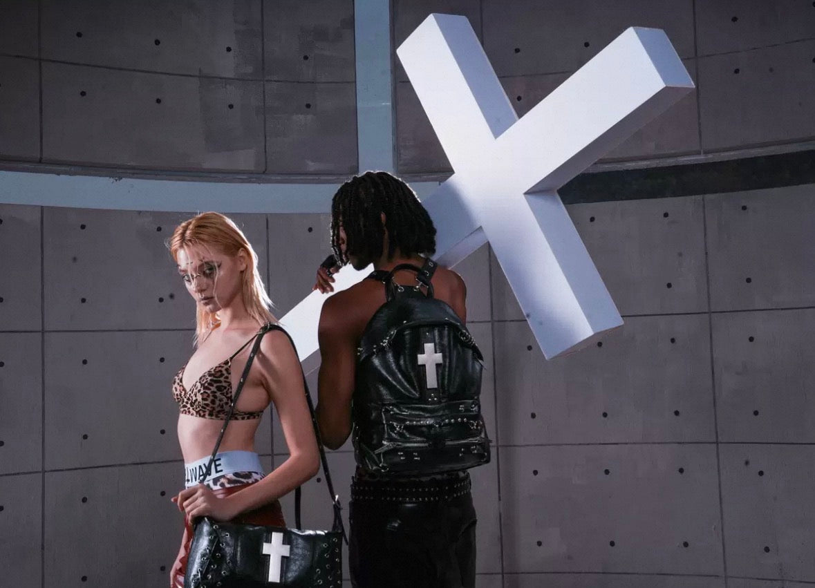 REBEL WAVE PU Lether Cross Back Pack