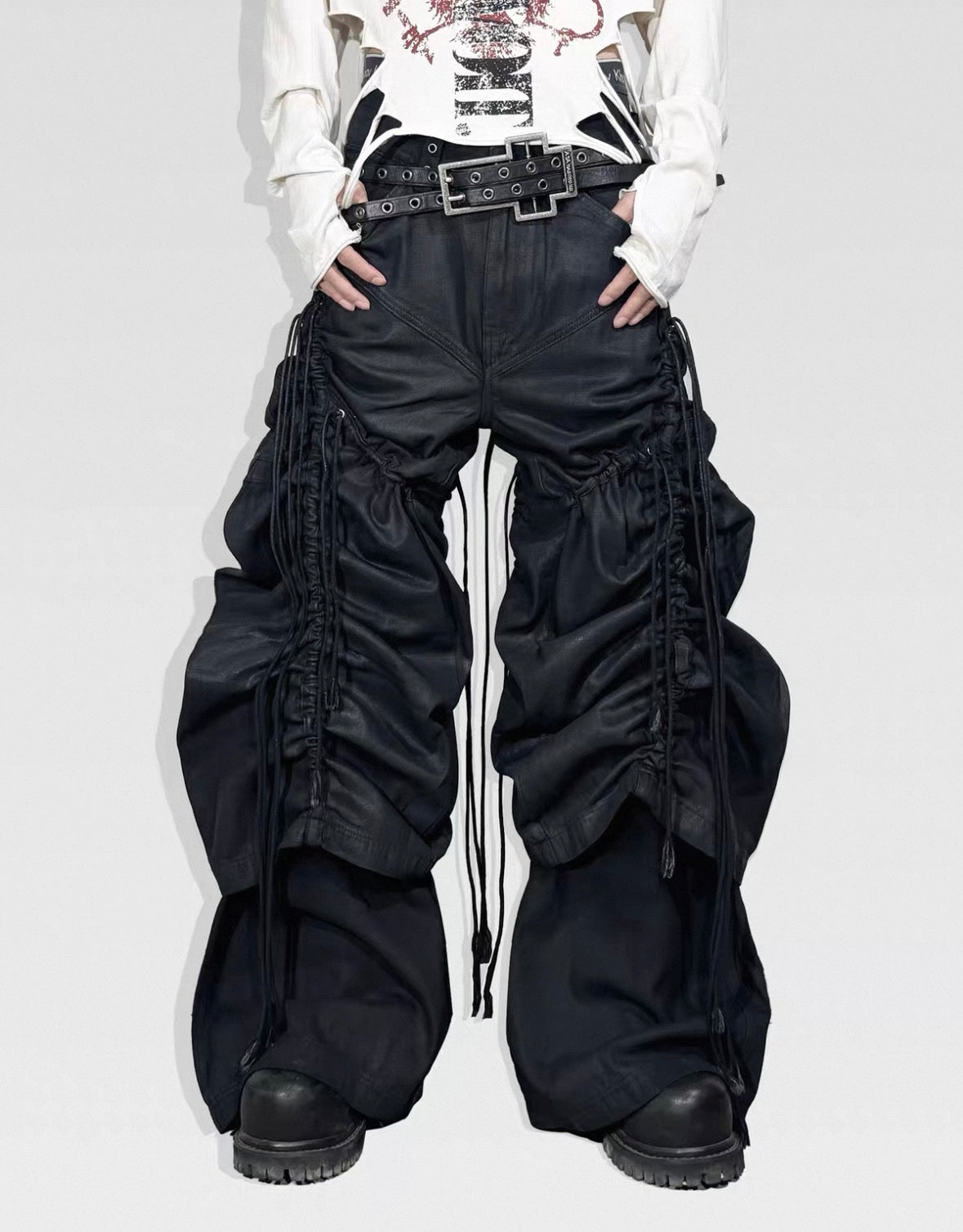 ATANOTHINGNESS Dark Baggy Denim Pants
