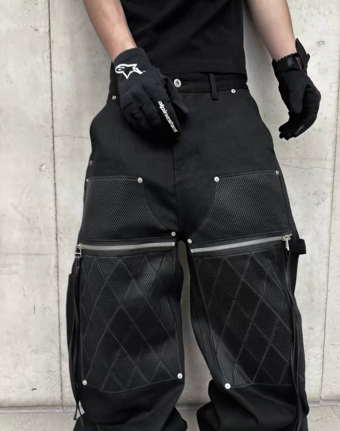 RYE CHASIN Black Wide Pants