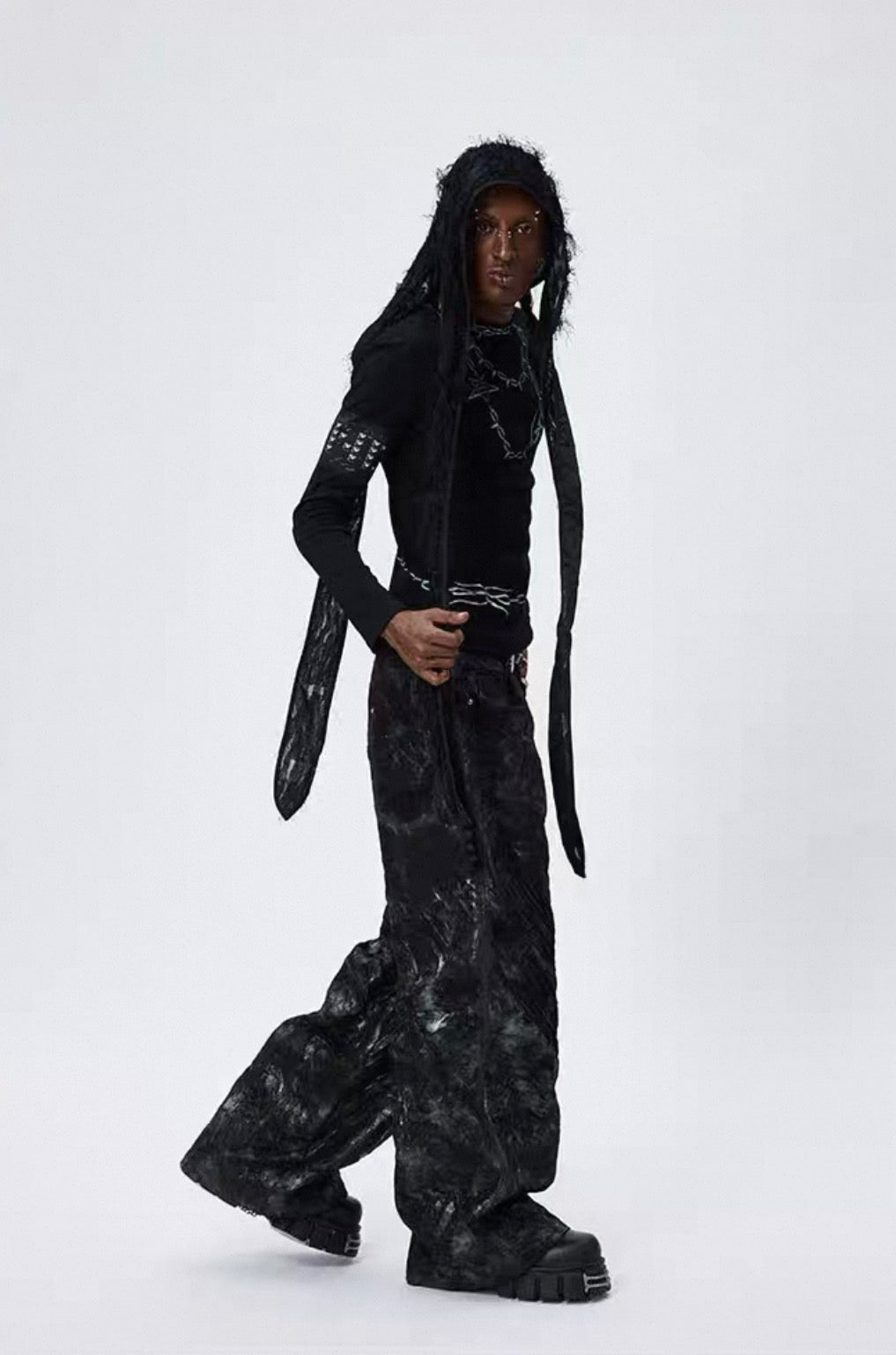 DND4DES PU Leather Baggy Pants