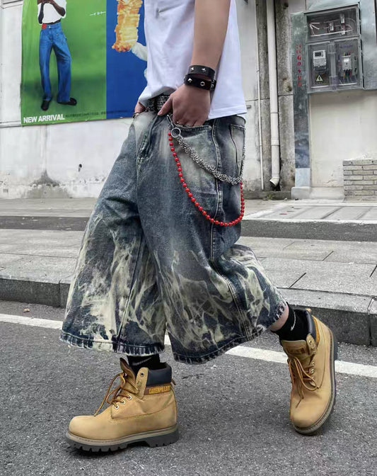 DARK FOG Wash Half denim
