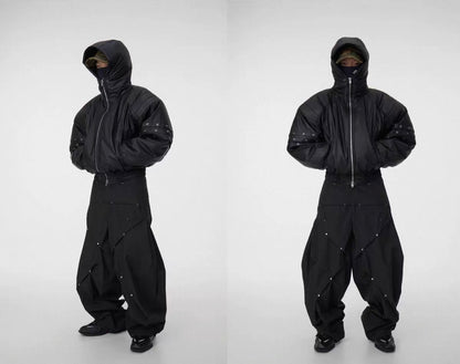 ASTT STUDIO PU Leather Bomber Jacket