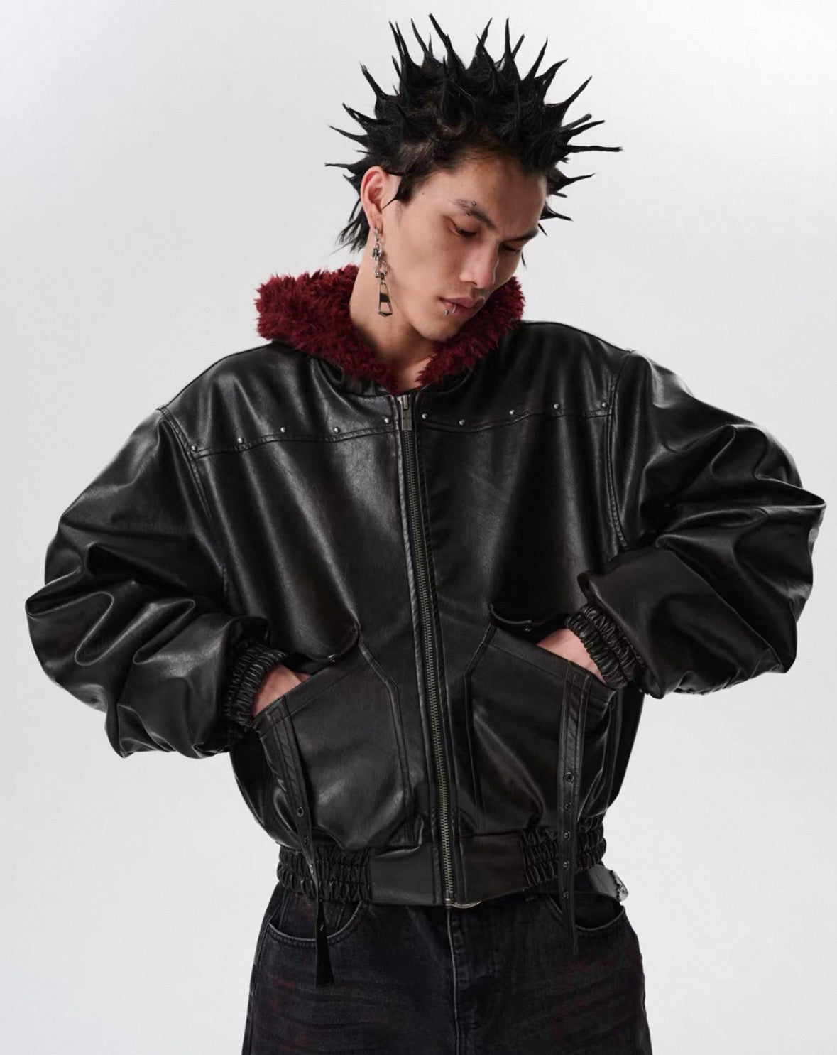 SGW PU leather Bomber Jacket