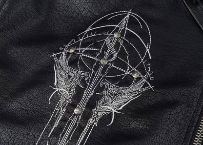 SGWCULT PU Leather Bomber Jacket